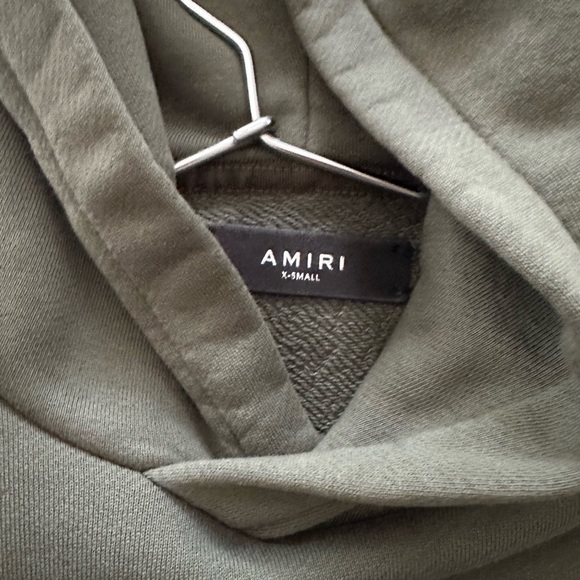 Olive green Amiri hoodie size xs - Picture 2 of 2